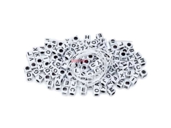 KORALIKI LITERKI BIALO-CZARNE KL1 4783