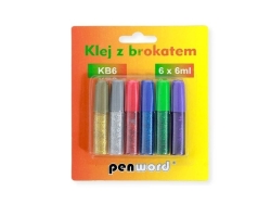 KLEJ Z BROKATEM 6ML 6KOL 4443
