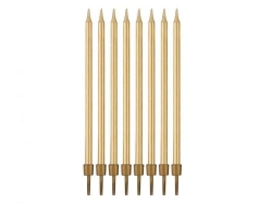 SWIECZKI URODZINOWE ZLOTE 8SZT. 9939