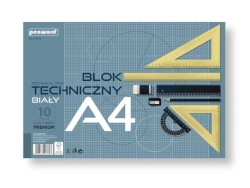 BLOK TECHNICZNY A4 BIALY 250G 3307