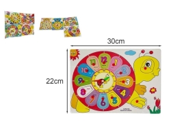 UKLADANKA DREWNIANA ZEGAR 8776