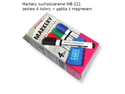 MARKERY SUCHOSCIERALNE 4KOL Z GABKA 4645