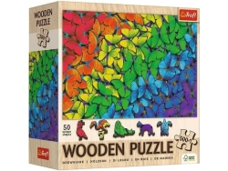 PUZZLE DREWNIANE 500+1 TECZOWE MOTYLE