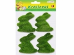 KROLIKI FLOKOWANE 8CM 4SZT. 4758