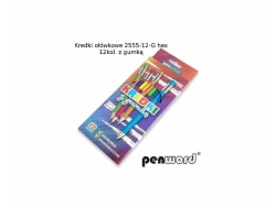 KREDKI 12 KOL Z GUMKA 3324